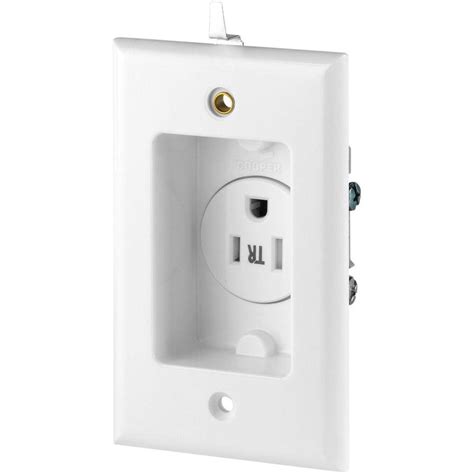 electrical clock box|15 amp recessed clock receptacle.